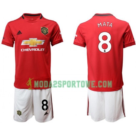 Koszulka Manchester United Mata 8 Dziecięcy Domowe Stroje Piłkarskie 2019/20 Krótki Rękaw